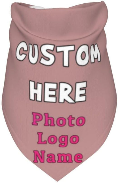 Personalized Dog Bandanas Custom Pet Scarf Add Your Own Logo Photo Text - Image 3