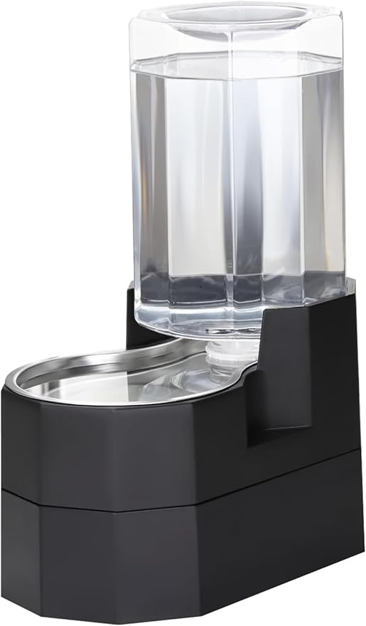 Sfozstra Gray 7L Raised Gravity Dog Water Dispenser by Sfozstra