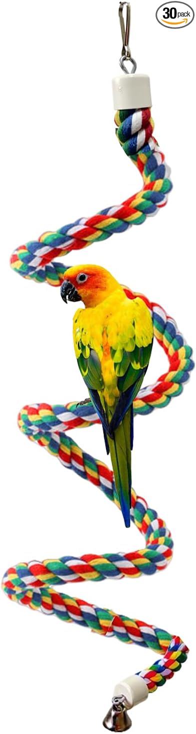 79'' Bird Perch, Bird Rope Perch & Birds Swing Set, Bird perches by Birdsfavoriteropeswing