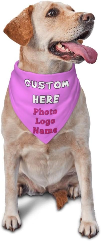 Custom Dog Bandana with Name Photo Logo Personalized Dog Scarf Suitable by YURIOPF