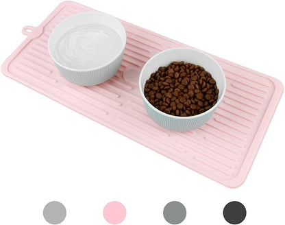 Pet Placemat for Dog and Cat, Mat for Prevent Food and Water Overflow, Portable by Dahaiwua-Petsupplies