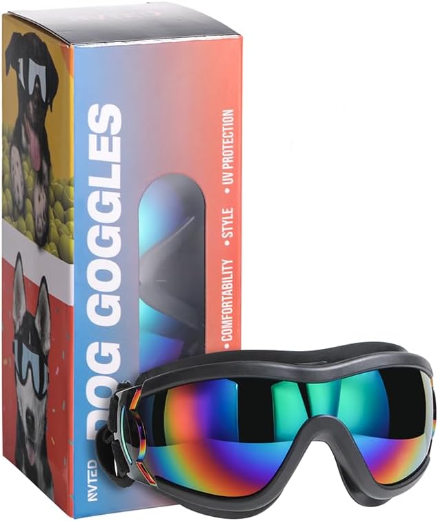Dog Sunglasses Dog Goggles, UV Wind Dust Fog Protection Pet Glasses Eye Wear by NVTED