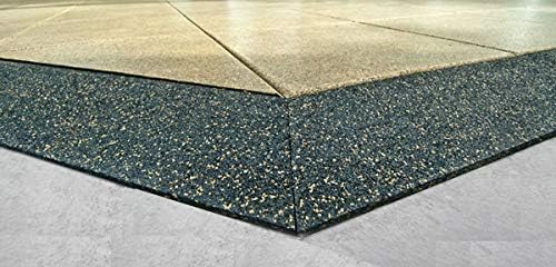American Floor Mats - Extreme Rubber Gym Tiles - 1 Inch Thick Colorful - Superior Shock and Sound Absorbing - 95% Dark Greys - 2' x 2' Single Tile (Covers 4 Sq Ft)