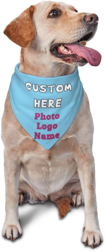 Custom Dog Bandana with Name Photo Logo Personalized Dog Scarf Suitable by YURIOPF
