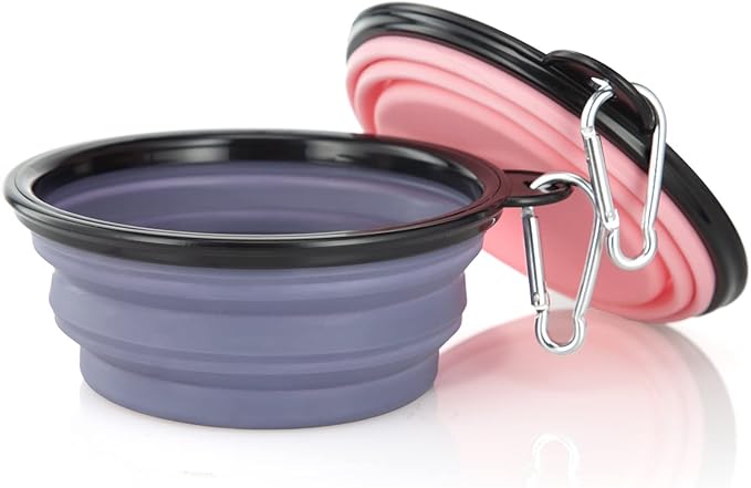 Dog Bowl Pet Collapsible Bowls, 2 Pack Collapsible Dog Water Bowls - Image 2