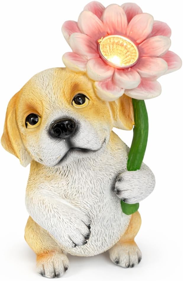GoGnome Solar Dog Garden Statue by GoGnome