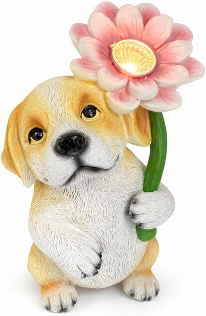 GoGnome Solar Dog Garden Statue by GoGnome