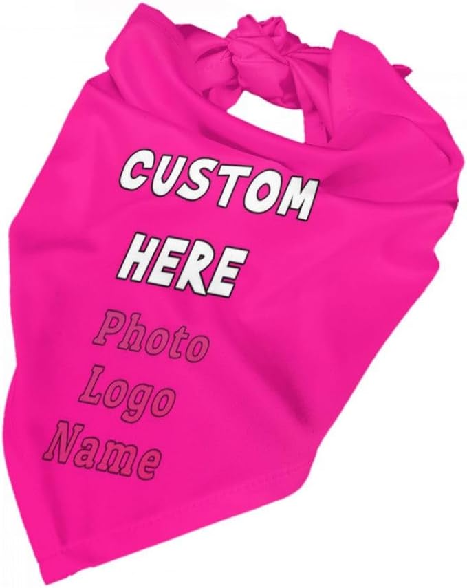 Custom Dog Bandana with Name Photo Logo Personalized Dog Scarf Suitable - Image 4