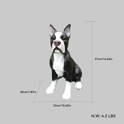 Boston Terrier Dog Garden Statue - Image 4