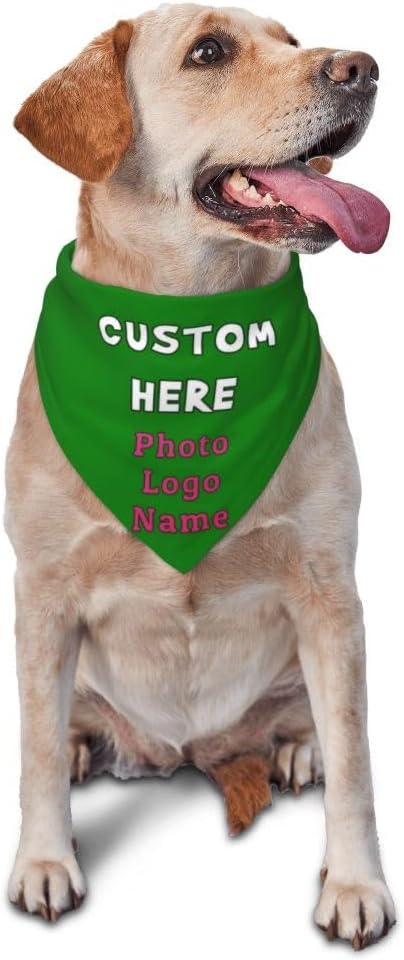 Custom Pet Scarf Dog Bandana, Personalized Triangle Bib Suitable by YURIOPF