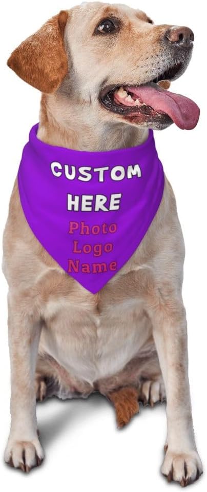 Custom Pet Scarf Dog Bandana, Personalized Triangle Bib Suitable by YURIOPF