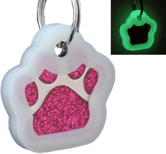 Pet ID Tags, Personalized Dog Tags and Cat Tags, Custom Engraved, Cute Glitter by Unknown