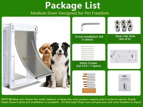 Dog Door for Daily in & Out Access, Magnetic Pet Door - Image 8