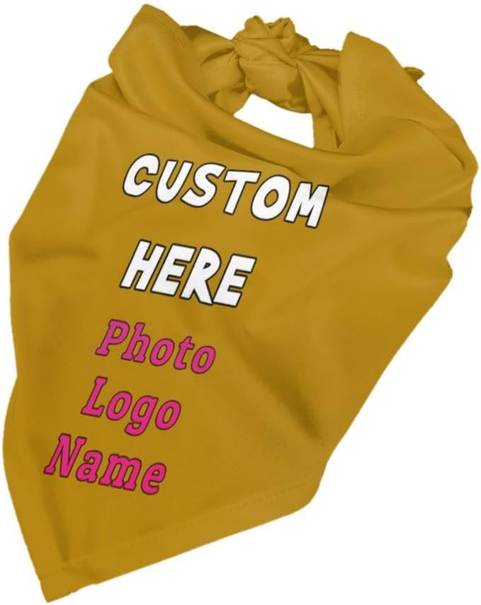 Custom Dog Bandana with Name Photo Logo Personalized Dog Scarf Suitable - Image 4