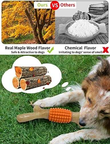 SCHITEC Dog Chew Toy for Aggressive Chewers, Tough Big Nylon & Rubber Teething - Image 4