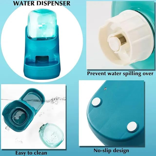 Dog & Cat Feeder + Waterer Set, Automatic Pet Feeder 2 in 1 Cat & Dog Food - Image 3