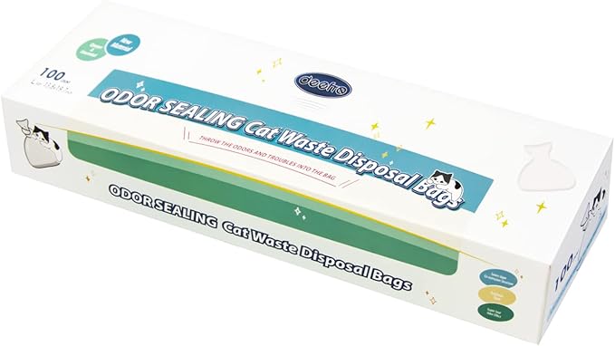Odor Sealing Waste Disposal Bags M/150 Count Cat Litter Bags Unscented Cat poop by deefre