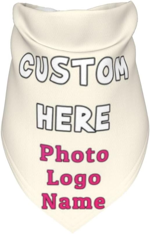 Custom Dog Bandana with Name Photo Logo Personalized Dog Scarf Suitable - Image 3