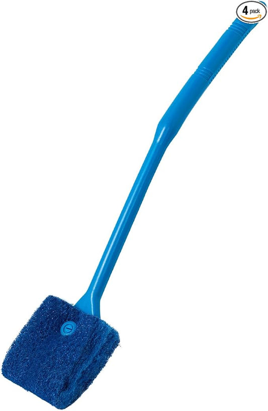 SLSON Aquarium Algae Scraper Double Sided Sponge Brush Cleaner Long Handle Fish by SLSON