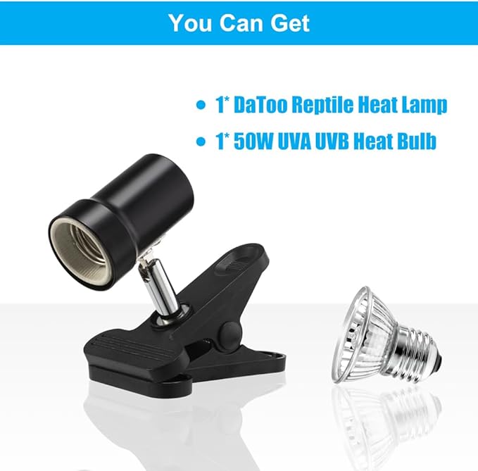 DaToo Reptile Heat Lamp Rotatable Turtle Heating Light - Image 7