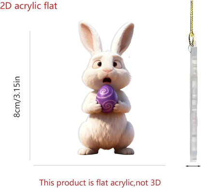 6 Pcs Easter Hanging Ornaments for Tree Funny Bunny - Image 7