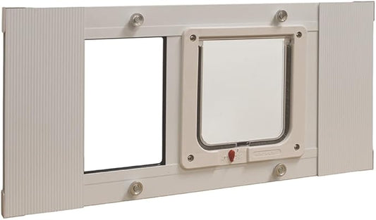Ideal Pet Products Aluminum Sash Window Pet Door, Adjustable Width 23" to 28" by IdealPetProducts