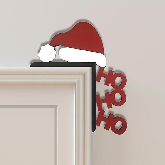Christmas Door Topper Holiday Home Decor Funny Snowman Santa Claus Top Door by Unknown