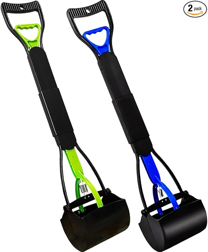 ienjoyed 2-Pack Pooper Scooper for Large Small Dogs Heavy Duty, Dog Poop Grabber by ienjoyed