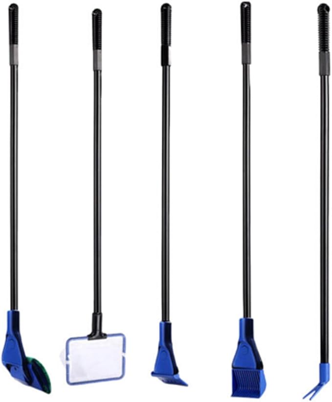 Aquarium Fish Tank Cleaning Kit - 5 in 1 Algae Scraper Set - Siphon Vacuum - Image 4