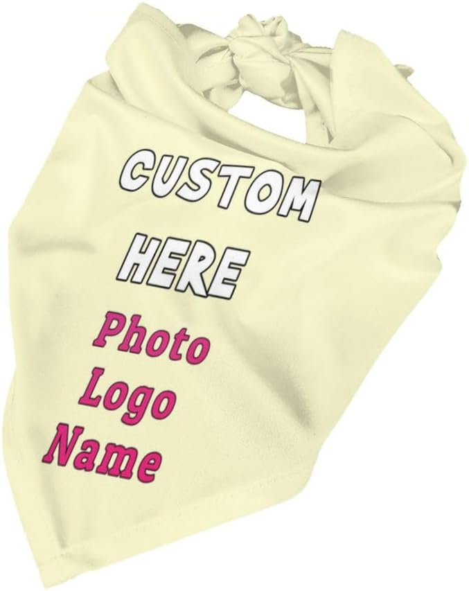 Custom Dog Bandana with Name Photo Logo Personalized Dog Scarf Suitable - Image 4