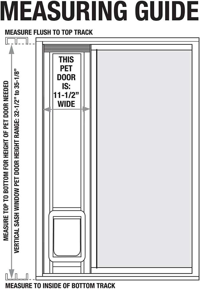 Ideal Pet Products Aluminum Vertical Sash Window Pet Door, Adjustable Sizes to - Image 2