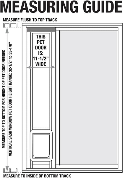 Ideal Pet Products Aluminum Vertical Sash Window Pet Door, Adjustable Sizes to - Image 2