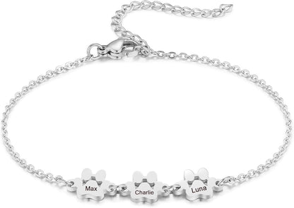 MeMeDIY Personalized Paw Print Bracelet by MeMeDIY