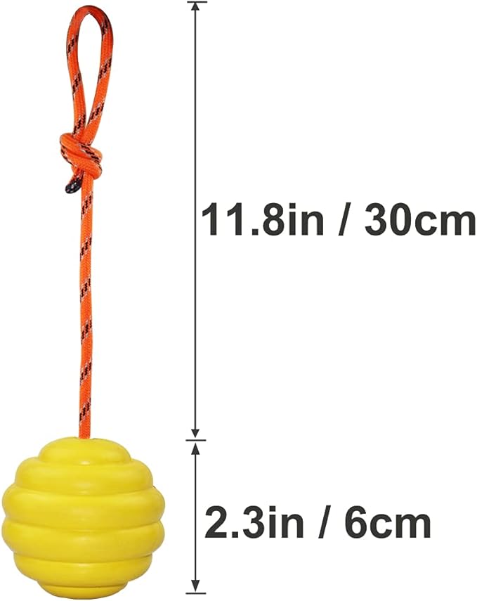 K9 Training Ball with Rope, Exercise and Reward Toy - Image 4