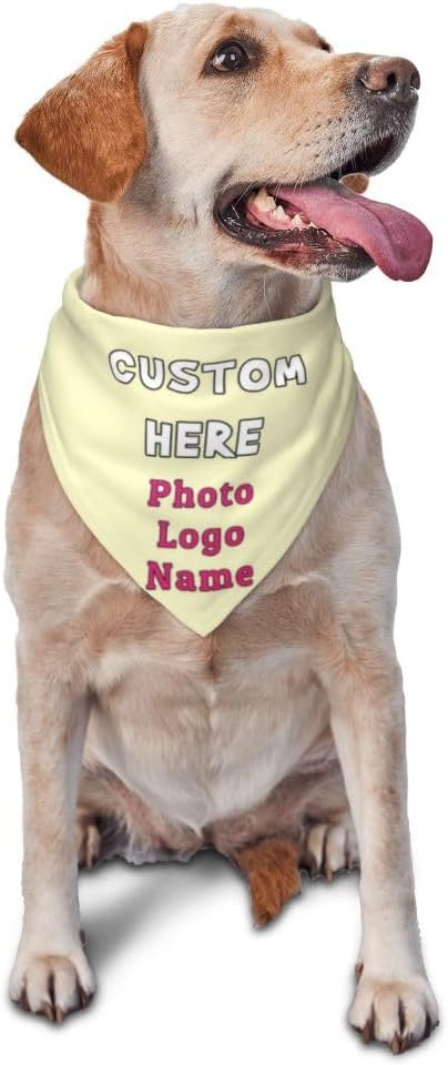 Custom Dog Bandana with Name Photo Logo Personalized Dog Scarf Suitable by YURIOPF