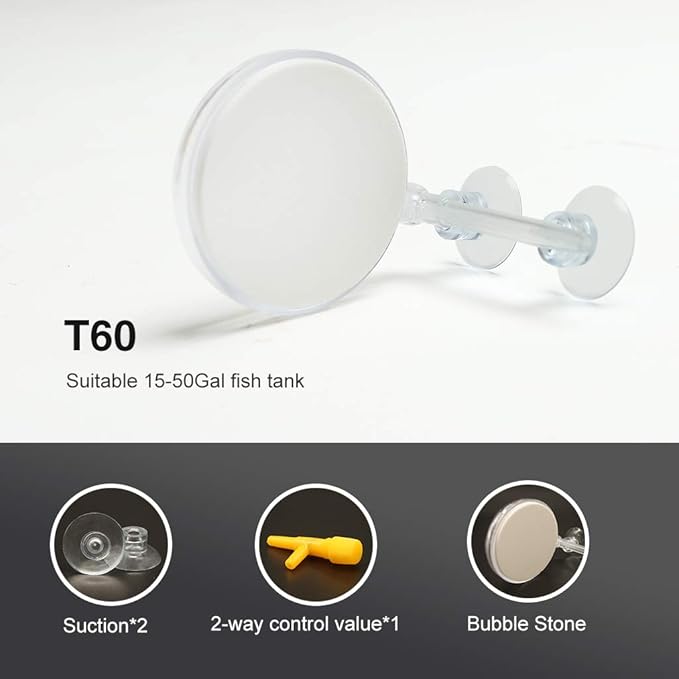 Upettools Aquarium Air Stone Fish Tank Nano Bubble Stone Kit - Image 2