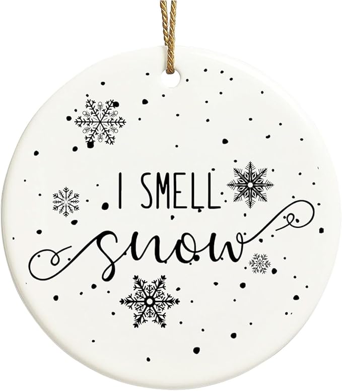 I Smell Snow Ornament, Idea Gift by MusemoryCreations
