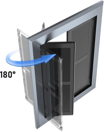 Aluminum French Large Dog Door, Strong Double Magnetic Flaps, - Image 4