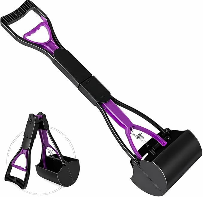 Portable Pooper Scooper for Dogs & Cats – Long Handle, Lightweight, Durable by HugPaws