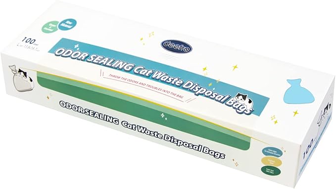 Odor Sealing Waste Disposal Bags L/100 Count Cat Litter Bags Unscented Cat poop by deefre