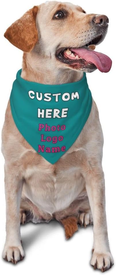 Custom Pet Scarf Dog Bandana, Personalized Triangle Bib Suitable by YURIOPF