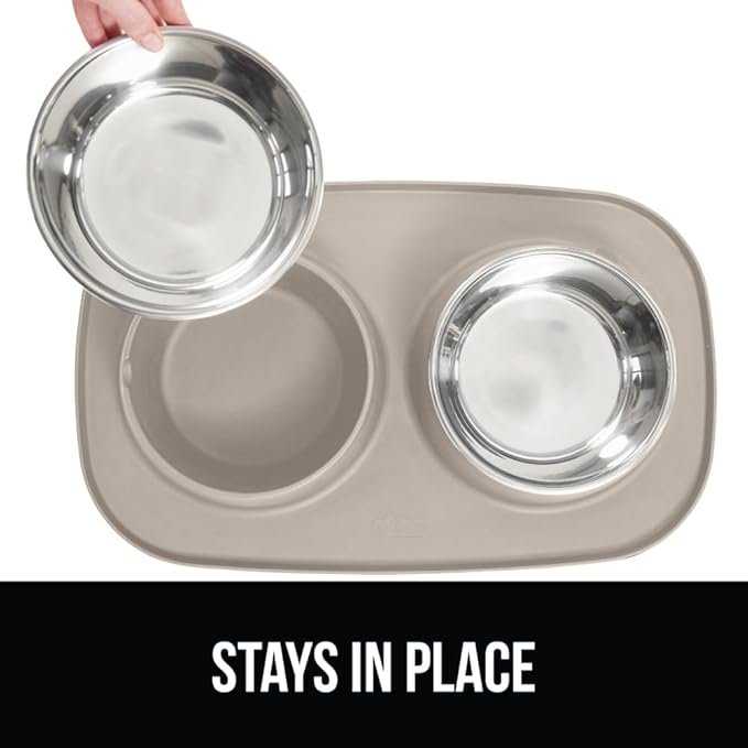 GORILLA GRIP Feeding Mat Bowl Set, 100% Waterproof BPA Free Silicone Base - Image 4