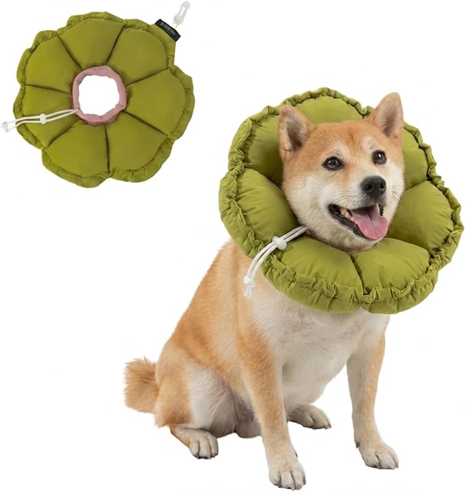 H HIDREAM Soft Dog Cones for Medium Dogs, Cute Adjustable Cone for Dogs to Stop by HHIDREAM