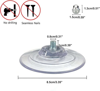4 Pack Adhesive Cat Window Perch Suction Cups, Large Replacement Sucker Pad - Image 2