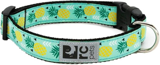 RC Pets 1 Inch Adjustable Dog Clip Collar, Pineapple Parade by RCPets