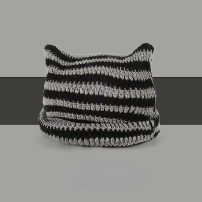 Crochet Hats for Women Cat Beanie Vintage Beanies Women Fox Hat Grunge - Image 6