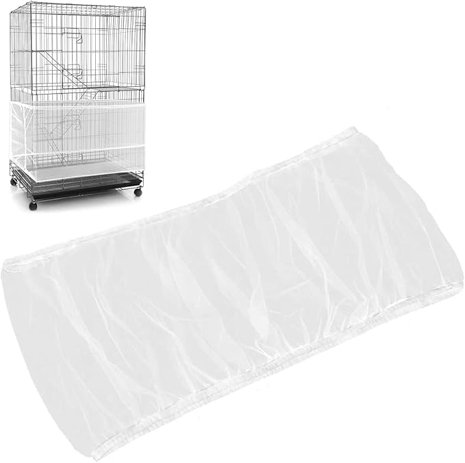 Universal Bird Cage Seed Catcher, Seed Catcher Guard Net Cover, Parrot Nylon by BSBMIEQM