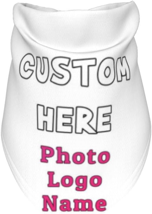 Personalized Dog Bandanas Custom Pet Scarf Add Your Own Logo Photo Text - Image 3
