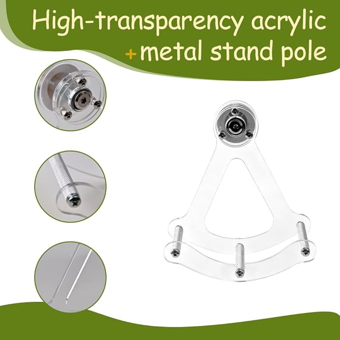 DONGKER Bird Swing Perch, Acrylic Parrot Hanging Perch Built-in Metal Bearings - Image 3