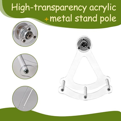 DONGKER Bird Swing Perch, Acrylic Parrot Hanging Perch Built-in Metal Bearings - Image 3